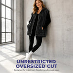 Women's Oversized Hooded Denim Gilet