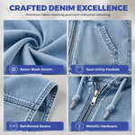 Women's Oversized Hooded Denim Gilet