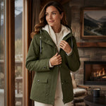 Women's Plush Lined Hooded Winter Jacket