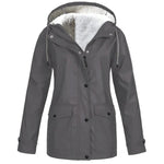 Women's Plush Lined Hooded Winter Jacket