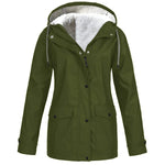 Women's Plush Lined Hooded Winter Jacket