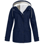 Women's Plush Lined Hooded Winter Jacket
