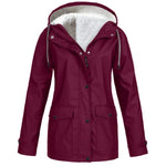 Women's Plush Lined Hooded Winter Jacket