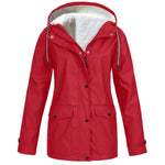Women's Plush Lined Hooded Winter Jacket