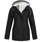 Women's Plush Lined Hooded Winter Jacket