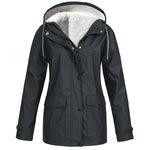 Women's Plush Lined Hooded Winter Jacket