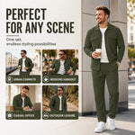 Men's Textured Jacket & Trouser Set
