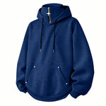 Men's High Collar Relaxed Hoodie