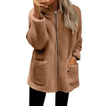Women's Plush Hooded Zip Cardigan