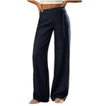Women's Striped Wide Leg Trousers