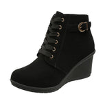 Women's Side Zip Wedge Ankle Boots
