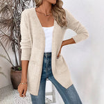 Women's Textured Open Front Cardigan