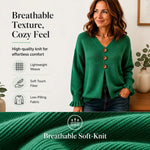 Women's Textured V-Neck Knit Jumper