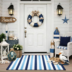 Striped Low Profile Entrance Mat