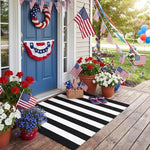 Striped Low Profile Entrance Mat