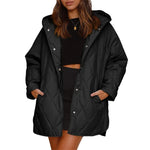 Women's Diamond Quilted Hooded Coat