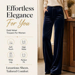 Women's Velvet Wide Leg Trousers