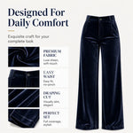 Women's Velvet Wide Leg Trousers