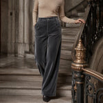 Women's Velvet Wide Leg Trousers