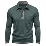 Men's Contrast Detail Long Sleeve Shirt