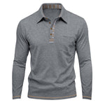 Men's Contrast Detail Long Sleeve Shirt
