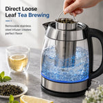 2L Glass Electric Kettle with Tea Infuser