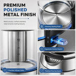 2L Glass Electric Kettle with Tea Infuser
