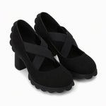 Women's Cross Strap Chunky Heel Shoes