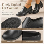 Women's Retro Block Heel Slip-On Shoes
