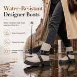 Women's Double Buckle Chunky Ankle Boots