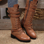Women's Buckle Detail Mid-Calf Boots