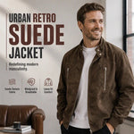 Men's Suede-Look Relaxed Bomber Jacket
