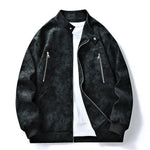 Men's Suede-Look Relaxed Bomber Jacket