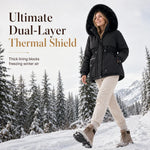 Women's Faux Fur Trim Padded Parka