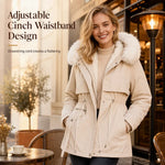 Women's Faux Fur Trim Padded Parka