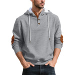 Men's Textured Jacquard Hooded Jumper