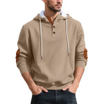 Men's Textured Jacquard Hooded Jumper
