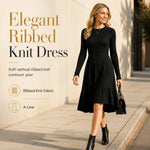 Women's Ribbed Ruffle Hem Midi Dress