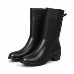 Women's Fleece-Lined Chunky Mid-Calf Boots