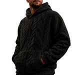 Men's Jacquard Fleece-Lined Hooded Jumper