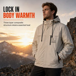 Men's Detachable Hood Fleece-Lined Jacket