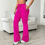 Women's High-Waist Cargo Flare Trousers