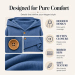 Women's Button Front Hooded Knit Cardigan
