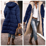 Women's Reversible Hooded Long Coat