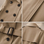Women's Mid-Length Classic Trench Coat