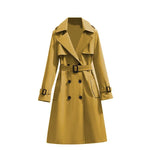 Women's Mid-Length Classic Trench Coat