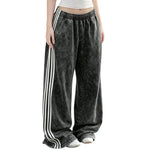 Women's High-Waist Side Stripe Wide-Leg Joggers