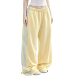 Women's High-Waist Side Stripe Wide-Leg Joggers