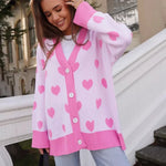 Aurora Heart Loose Fit Cardigan