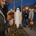 LED Swinging Ghost Halloween Decoration